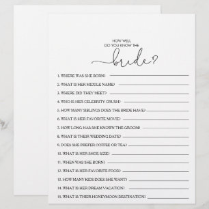 Wie gut kennen Sie das Bride Brautparty Game?