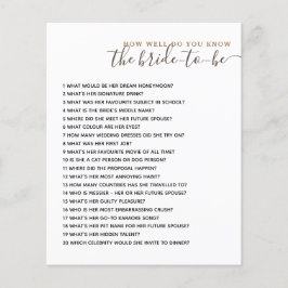 Wie gut kennen Sie das Bride Brautparty Game?