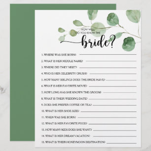 Wie gut kennen Sie das Bride Brautparty Game?