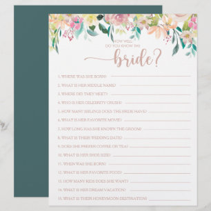 Wie gut kennen Sie das Bride Brautparty Game?