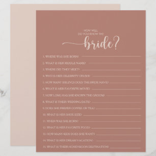 Wie gut kennen Sie das Bride Brautparty Game?