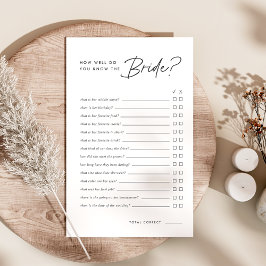 Wie gut kennen Sie das Bride Brautparty Game?