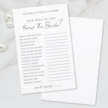 Wie gut kennen Sie das Bride Brautparty Game?