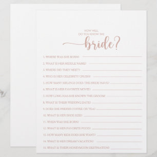 Wie gut kennen Sie das Bride Brautparty Game?