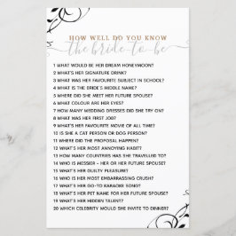 Wie gut kennen Sie das Bride Brautparty Game?