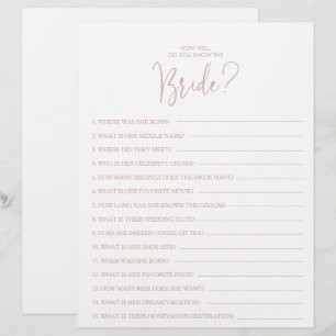 Wie gut kennen Sie das Bride Brautparty Game?