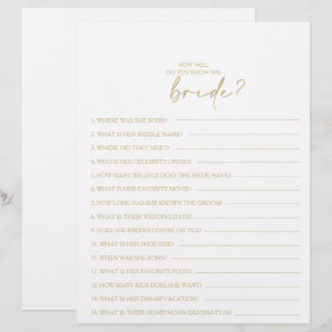Wie gut kennen Sie das Bride Brautparty Game?
