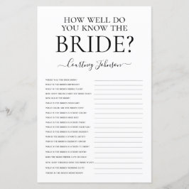 Wie gut kennen Sie das Bride Brautparty Game?