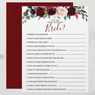 Wie gut kennen Sie das Bride Brautparty Game?