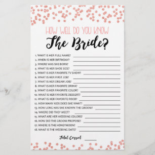 Wie gut kennen Sie das Bride-Brautparty-Spiel?