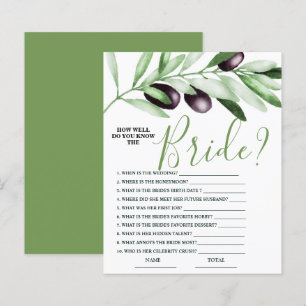 Wie gut kennen Sie das Bride Olive Branch Bridal G