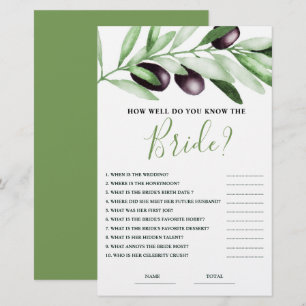 Wie gut kennen Sie das Bride Olive Branch Bridal G
