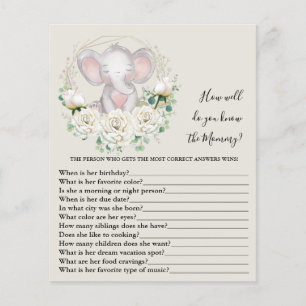 Wie gut kennen Sie das Mama Baby Shower Game?