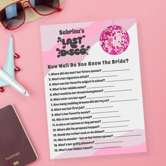 Wie gut kennen Sie die Bride Bach Game Card? Programm (Von Creator hochgeladen)