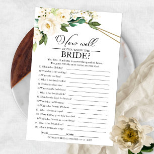 Wie gut kennen Sie die Bride Greenery Geometric? Flyer