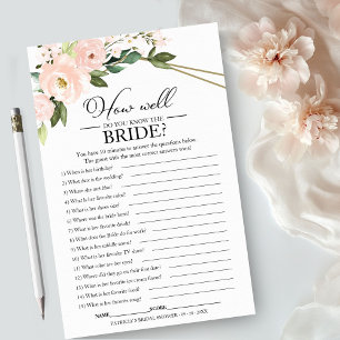 Wie gut kennen Sie die Bride rosa geometrische Flyer
