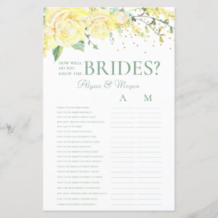 Wie gut kennen Sie die Brides Yellow Roses LGBTQ?