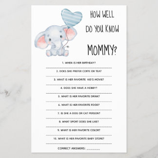 Wie gut kennen Sie die Mama Baby Showcard? Flyer