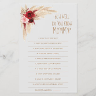 Wie gut kennen Sie die Mama Baby Showcard? Flyer