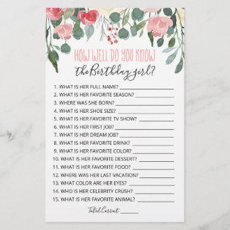 Wie gut kennst du das GeburtstagsMädchenspiel?