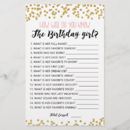 Wie gut kennst du das GeburtstagsMädchenspiel?