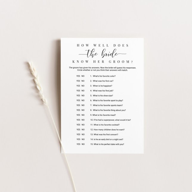 Wie gut kennt die Braut ihr Game? Einladung (Von Creator hochgeladen)