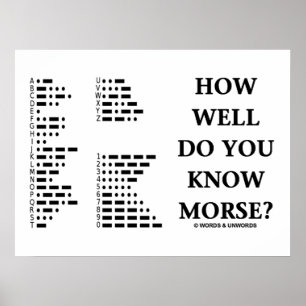 Wie gut weißt du Morse? (Intl Morse Code) Poster