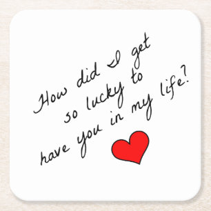 Wie habe ich mich so glücklich gemacht rechteckiger pappuntersetzer