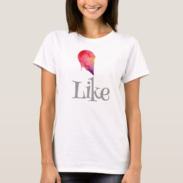 Wie - halbes Herz T-Shirt (Vorderseite)