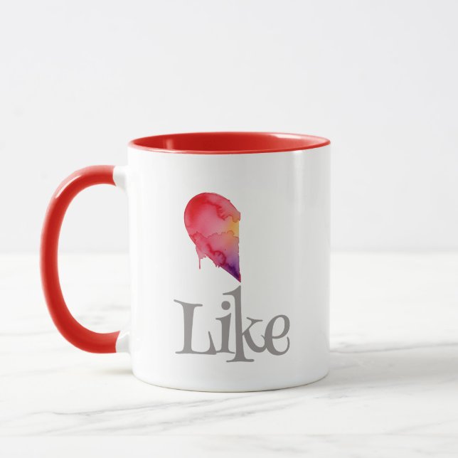Wie - halbes Herz Tasse (Links)