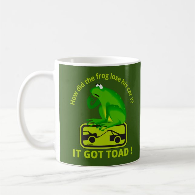 WIE HAT DER FROG SEIN AUTO VERLIERT? ES GOT AUF! KAFFEETASSE (Links)