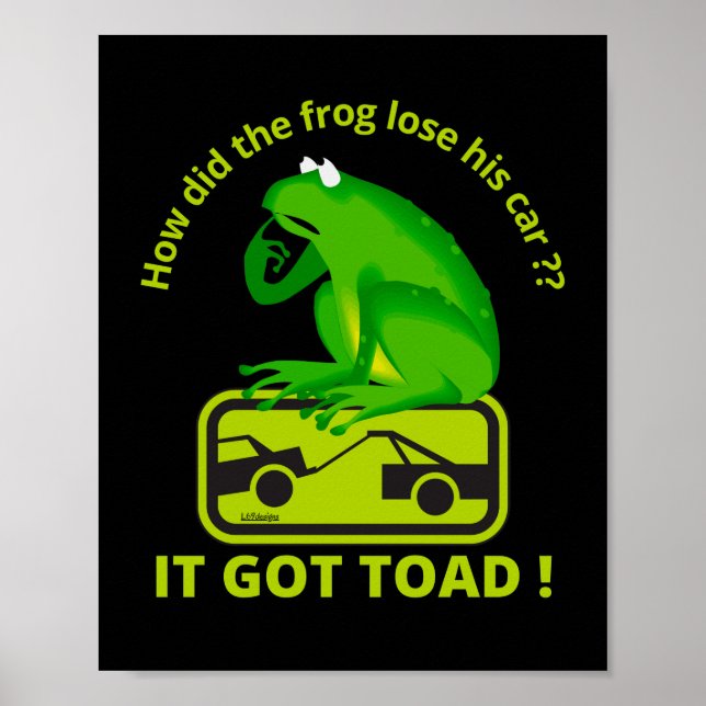WIE HAT DER FROG SEIN AUTO VERLIERT? ES GOT AUF! POSTER (Vorne)