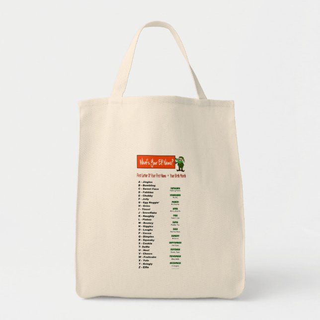 Wie heißt dein Elf? Tasche (Vorne)