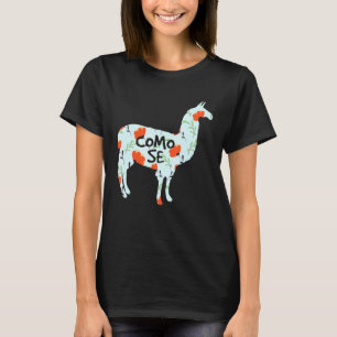 Wie heißt er Spanischer Wortwitz Lama T-Shirt