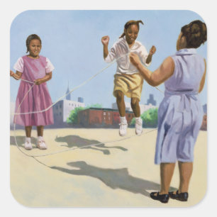 Wie hoch? 2001 quadratischer aufkleber