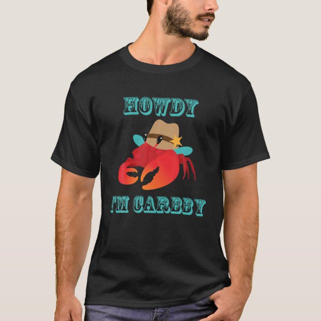 Wie ich Crabby Western Cowboy Liebhaber Crab Liebh T-Shirt (Vorderseite)