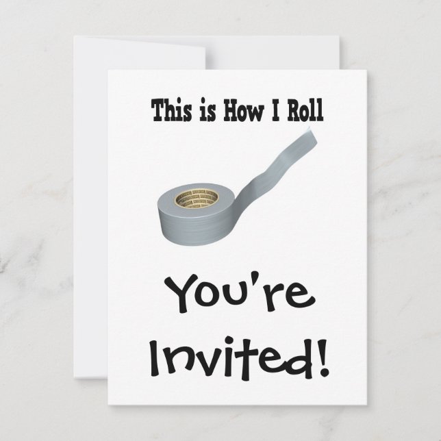 Wie ich das Duktband rollen kann Einladung (Vorderseite)