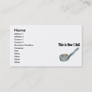 Wie ich das Duktband rollen kann Visitenkarte