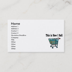 Wie ich den Einkaufskorb nehme Visitenkarte