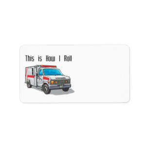 Wie ich den Krankenwagen fahre Adressaufkleber