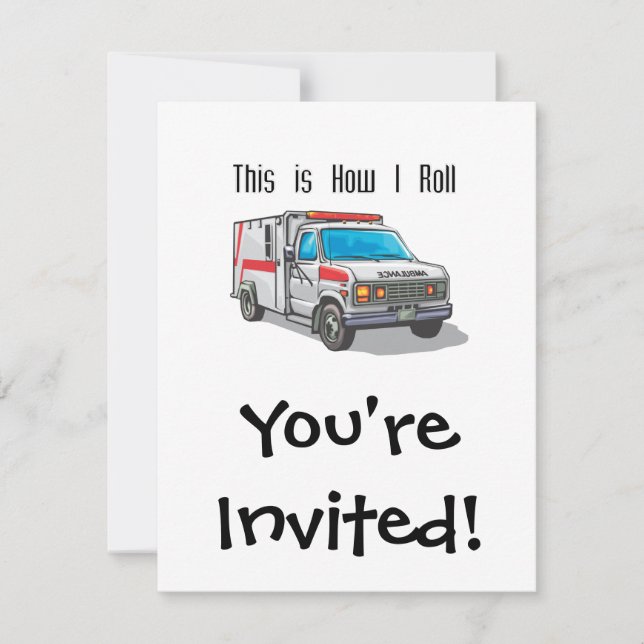 Wie ich den Krankenwagen fahre Einladung (Vorderseite)