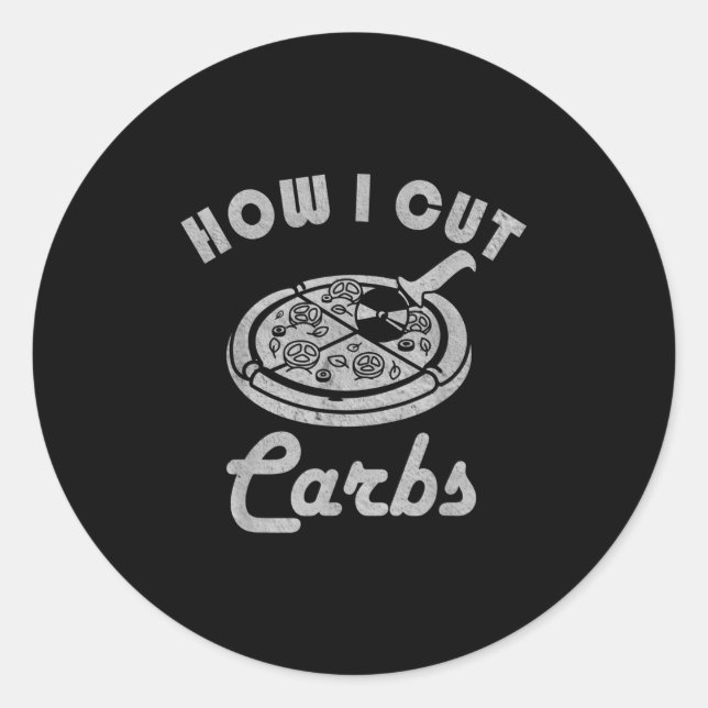Wie ich Kohlenstoff schneiden, Fitness Diät Sarcas Runder Aufkleber (Vorderseite)