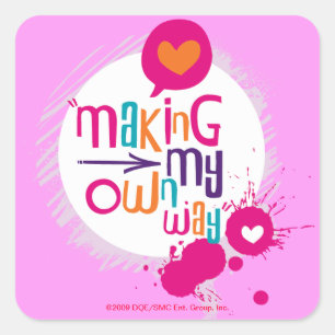 Wie ich mich selbst machen kann quadratischer aufkleber