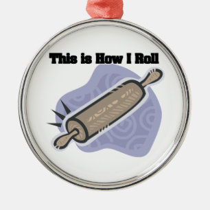 Wie ich rolle (Bäckers Nudelholz) Silbernes Ornament
