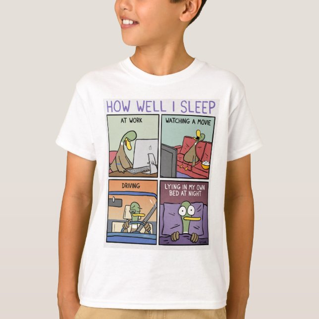 Wie ich schlafe T-Shirt (Vorderseite)