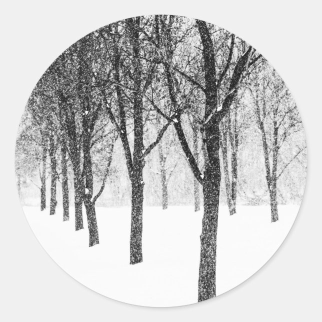 wie ich Seite an Seite mit Bäumen Runder Aufkleber (Vorderseite)