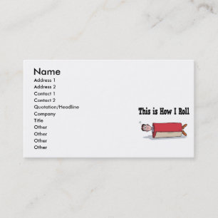 Wie ich Teppich rollen kann Visitenkarte