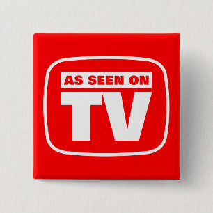 Wie im Fernsehen gesehen Button