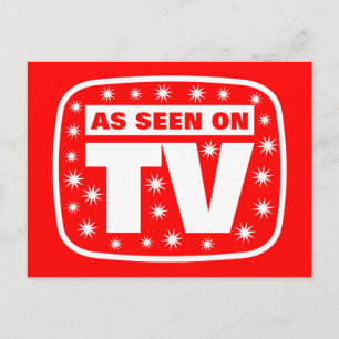 Wie im Fernsehen gesehen - CH 2 mit Schneestern Postkarte