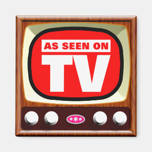 Wie im Fernsehen gesehen - Retro TV Magnet